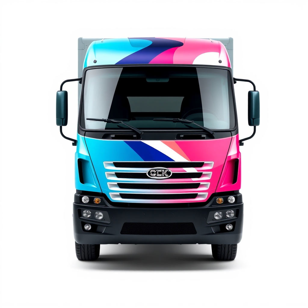 Truck front wrap presentation